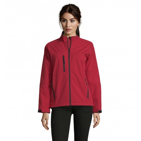 Sol's - Veste femme zippée softshell ROXY - Rouge Piment