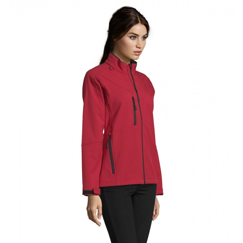 Sol's - Veste femme zippée softshell ROXY - Rouge Piment