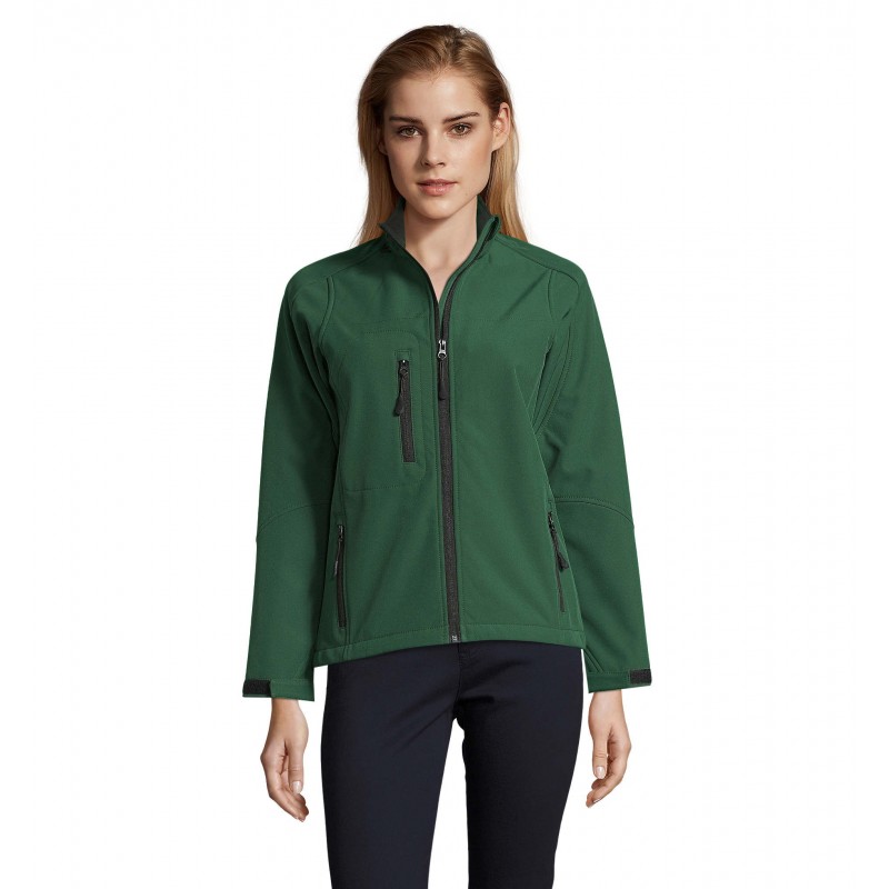 Sol's - Veste femme zippée softshell ROXY - Vert Bouteille