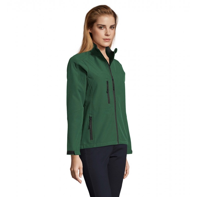 Sol's - Veste femme zippée softshell ROXY - Vert Bouteille