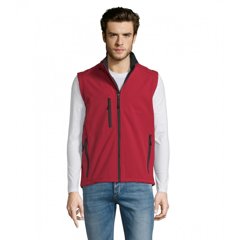 Sol's - Softshell homme sans manches RALLYE MEN - Rouge Piment
