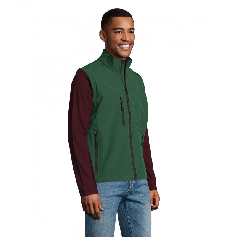 Sol's - Softshell homme sans manches RALLYE MEN - Vert Bouteille