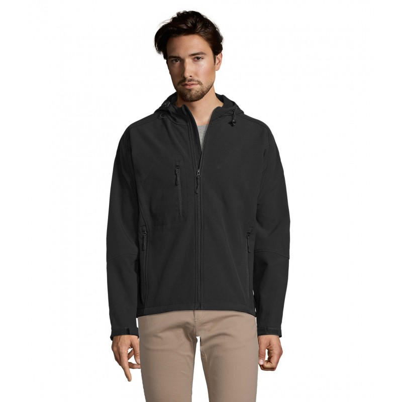 Sol's - Softshell homme à capuche REPLAY MEN - Noir