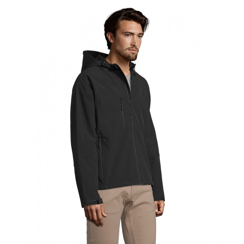 Sol's - Softshell homme à capuche REPLAY MEN - Noir