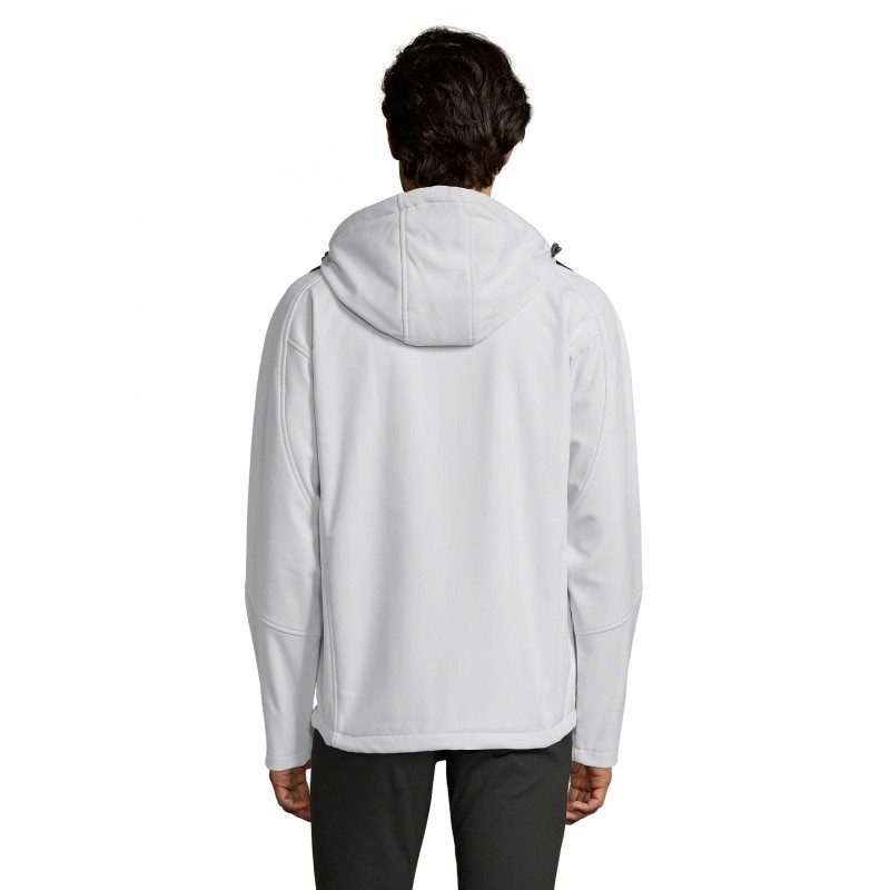Sol's - Softshell homme à capuche REPLAY MEN - Blanc