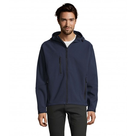 Sol's - Softshell homme à capuche REPLAY MEN - French Marine