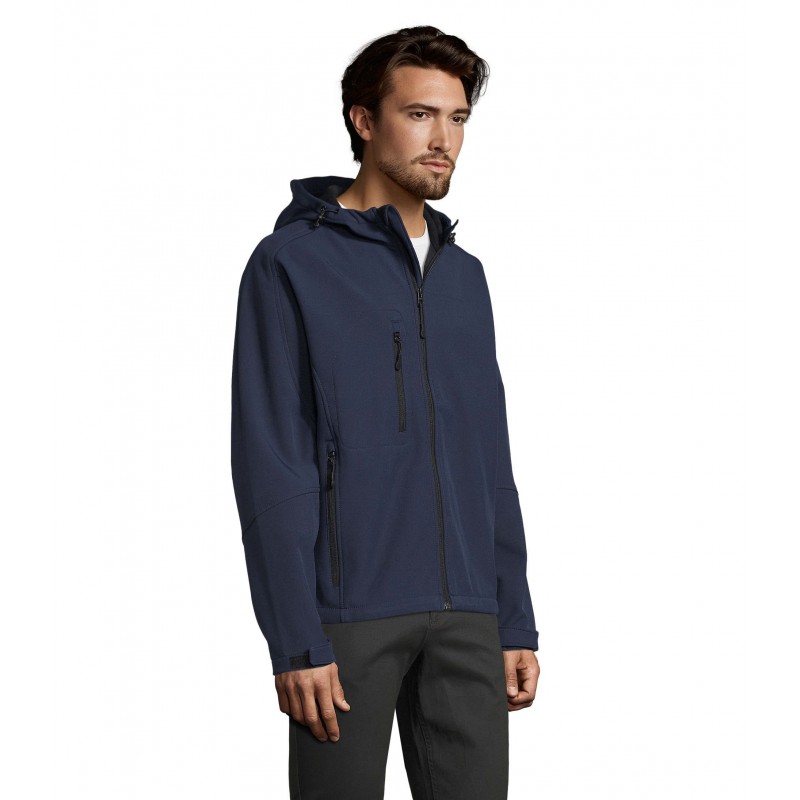 Sol's - Softshell homme à capuche REPLAY MEN - French Marine