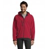 Sol's - Softshell homme à capuche REPLAY MEN - Rouge Piment