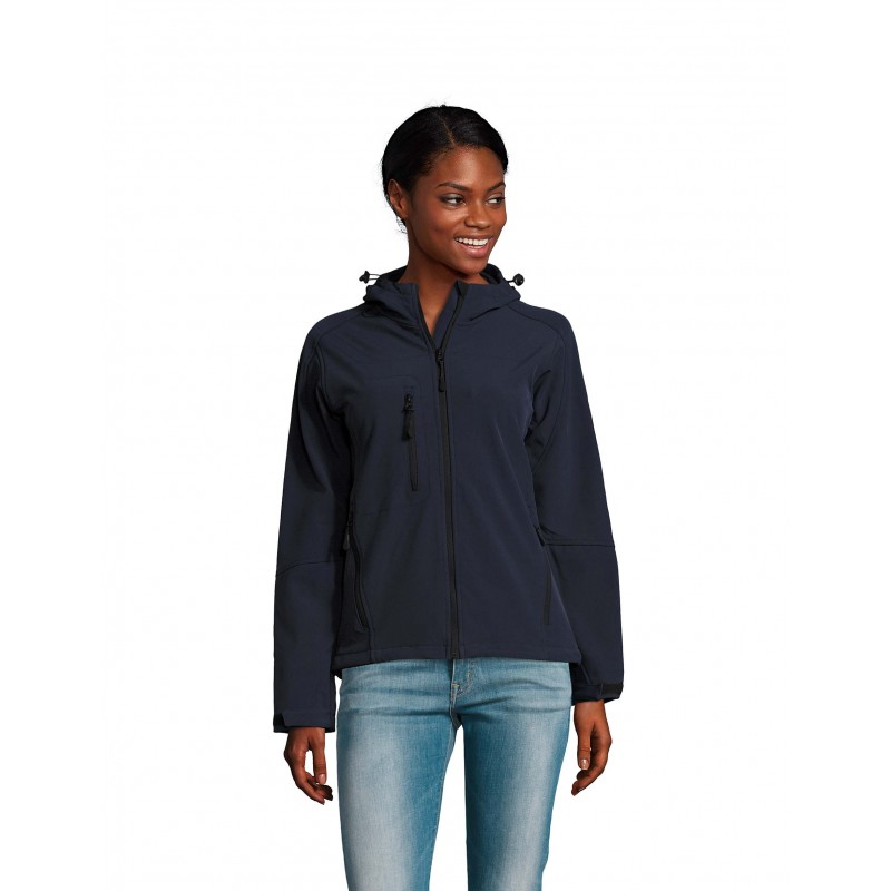 Sol's - Softshell femme à capuche REPLAY WOMEN - French Marine