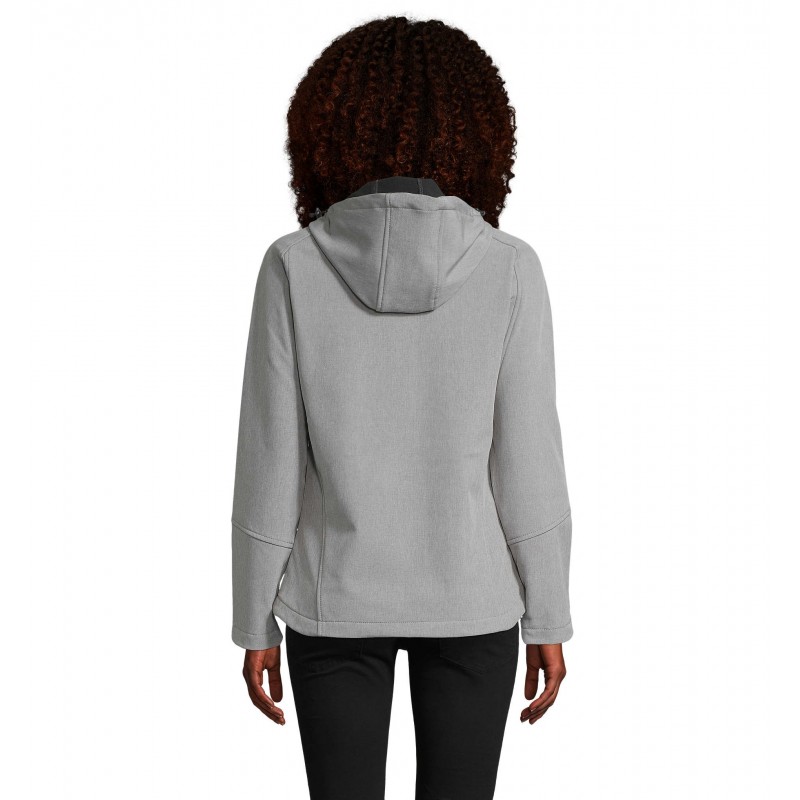 Sol's - Softshell femme à capuche REPLAY WOMEN - Gris Chiné