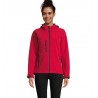 Sol's - Softshell femme à capuche REPLAY WOMEN - Rouge Piment