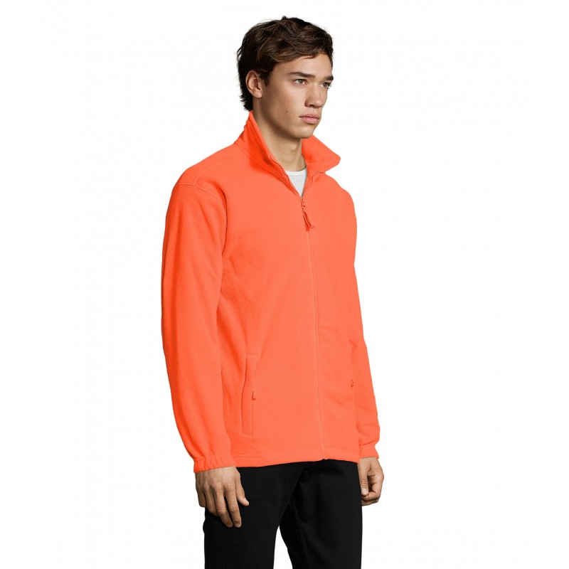 Sol's - Veste micropolaire zippée homme NORTH - Neon Orange