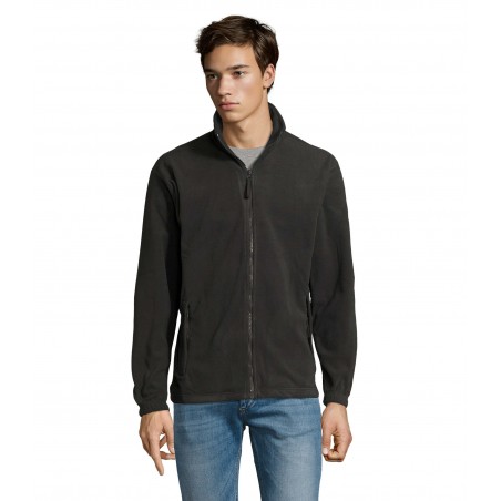 Sol's - Veste micropolaire zippée homme NORTH - Anthracite