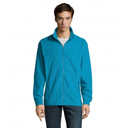 Sol's - Veste micropolaire zippée homme NORTH - Aqua