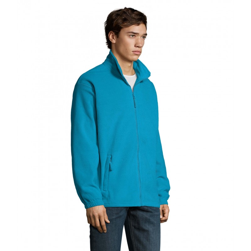 Sol's - Veste micropolaire zippée homme NORTH - Aqua