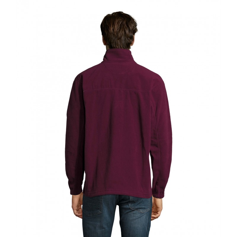 Sol's - Veste micropolaire zippée homme NORTH - Bordeaux