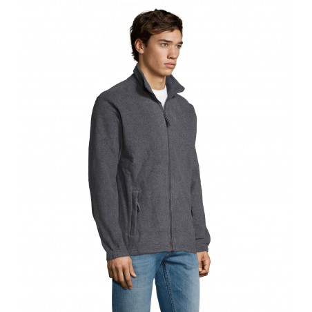 Sol's - Veste micropolaire zippée homme NORTH - Gris Chiné