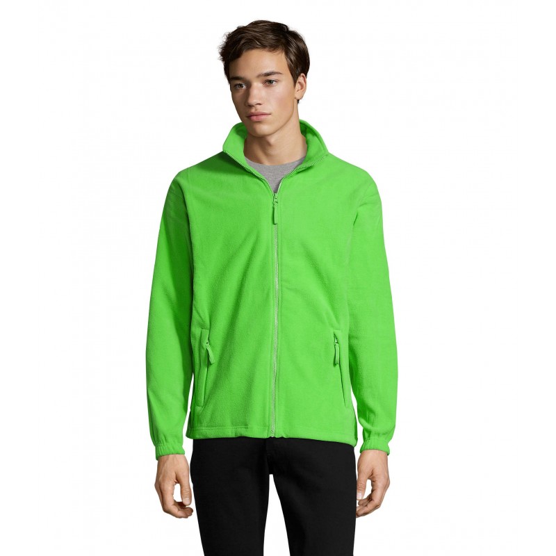 Sol's - Veste micropolaire zippée homme NORTH - Lime