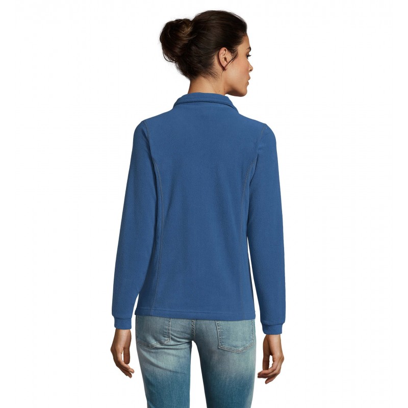 Sol's - Veste micropolaire zippée femme NOVA WOMEN - Bleu Ardoise / Gris