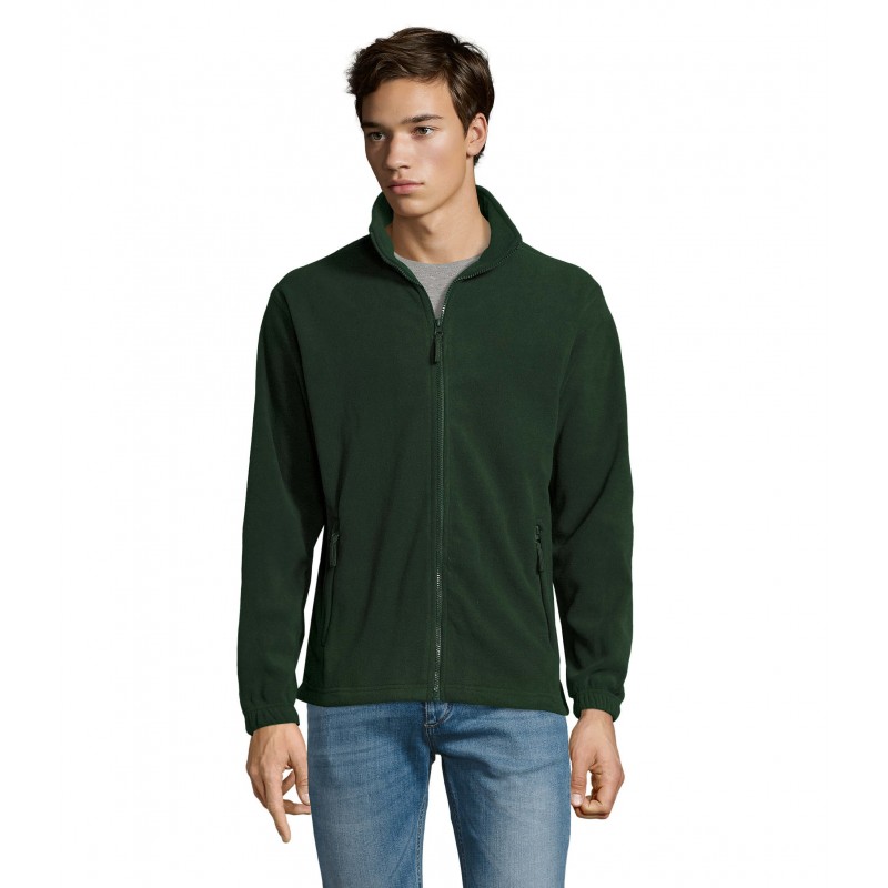 Sol's - Veste micropolaire zippée homme NORTH - Vert Sapin