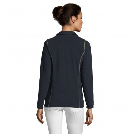 Sol's - Veste micropolaire zippée femme NOVA WOMEN - Marine / Vert Pomme