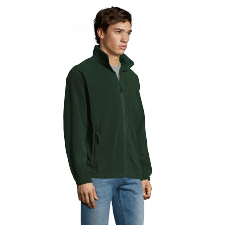 Sol's - Veste micropolaire zippée homme NORTH - Vert Sapin