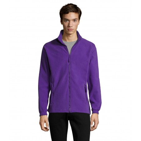 Sol's - Veste micropolaire zippée homme NORTH - Violet Foncé