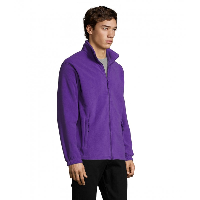 Sol's - Veste micropolaire zippée homme NORTH - Violet Foncé