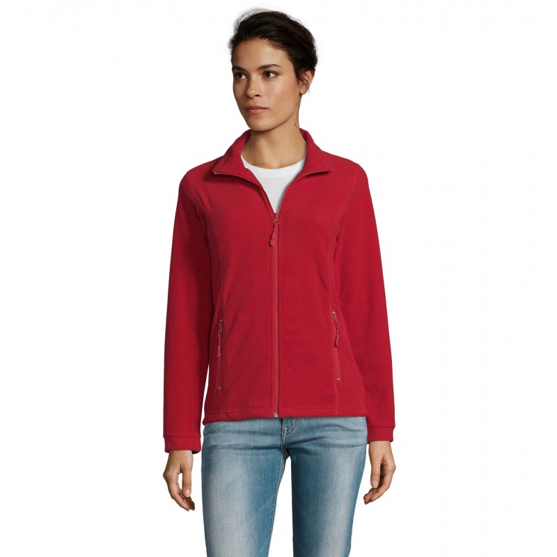 Sol's - Veste micropolaire zippée femme NOVA WOMEN - Rouge
