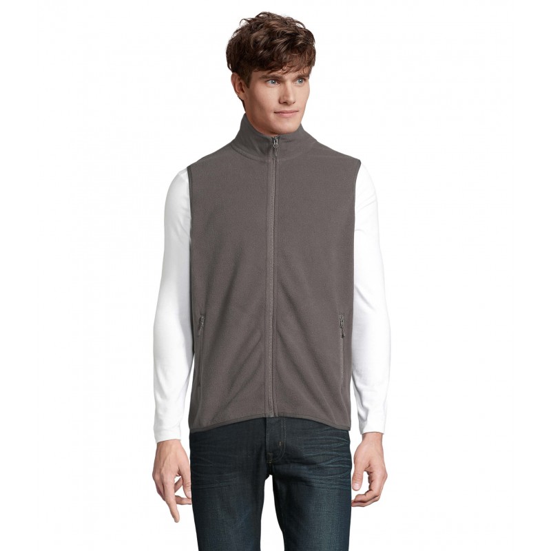Sol's - Veste micropolaire zippée sans manche unisexe FACTOR BW - Anthracite