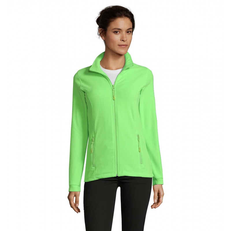 Sol's - Veste micropolaire zippée femme NOVA WOMEN - Vert Fluo