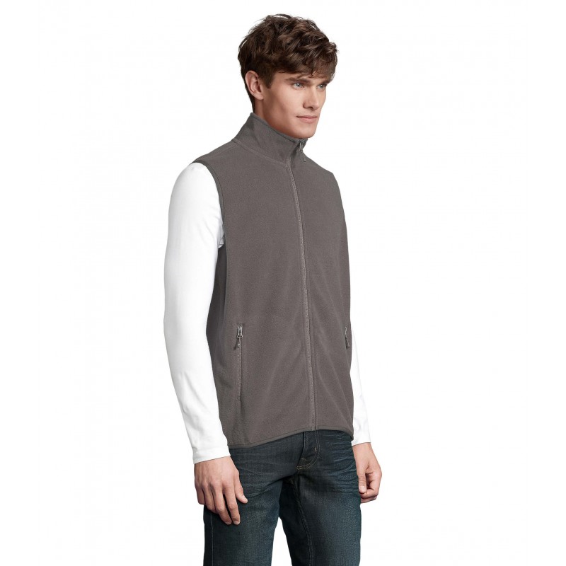 Sol's - Veste micropolaire zippée sans manche unisexe FACTOR BW - Anthracite