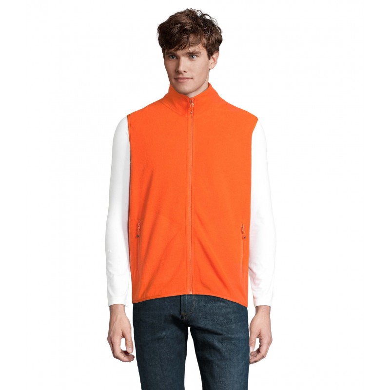 Sol's - Veste micropolaire zippée sans manche unisexe FACTOR BW - Orange