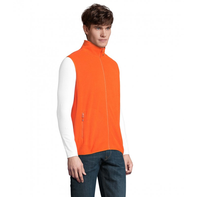 Sol's - Veste micropolaire zippée sans manche unisexe FACTOR BW - Orange