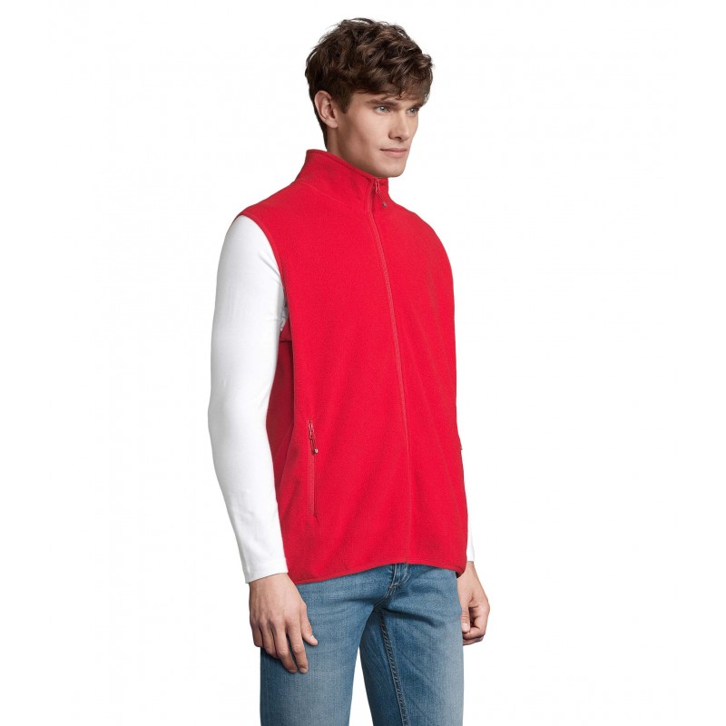 Sol's - Veste micropolaire zippée sans manche unisexe FACTOR BW - Rouge