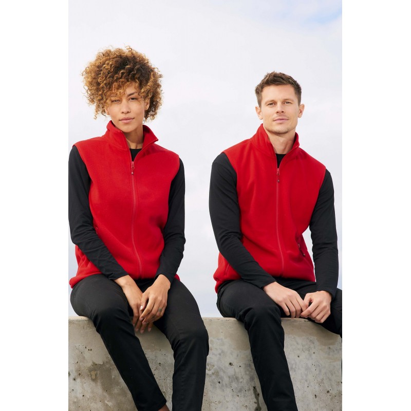 Sol's - Veste micropolaire zippée sans manche unisexe FACTOR BW
