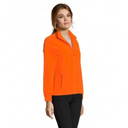 Sol's - Veste micropolaire zippée femme NORTH WOMEN - Neon Orange
