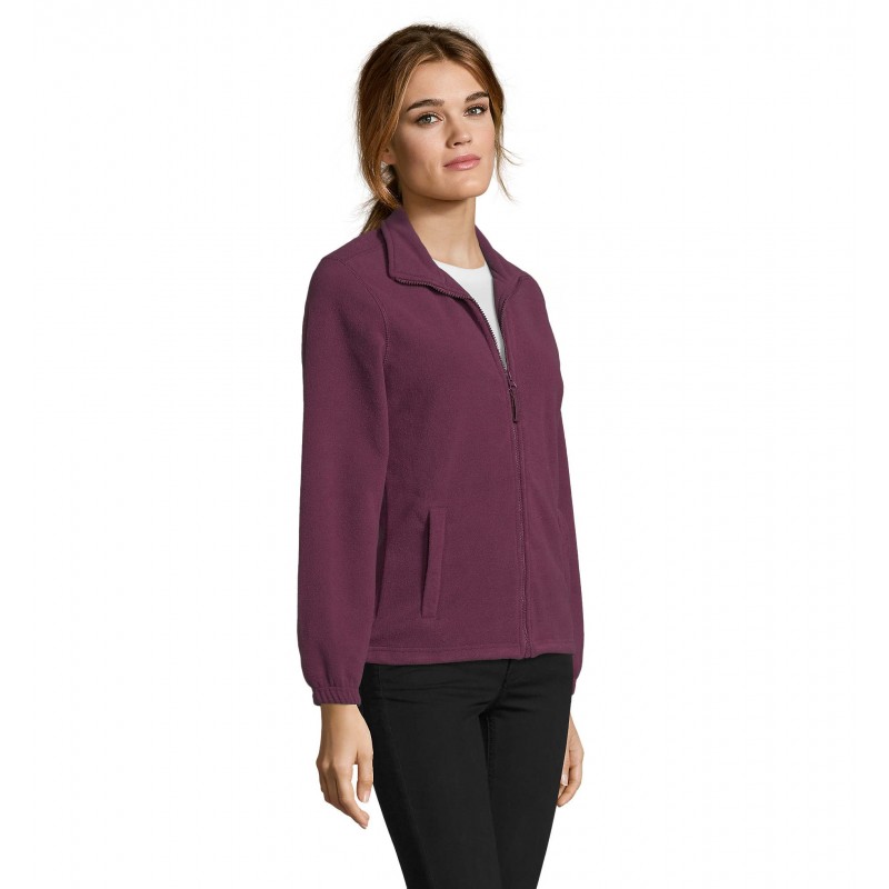 Sol's - Veste micropolaire zippée femme NORTH WOMEN - Bordeaux