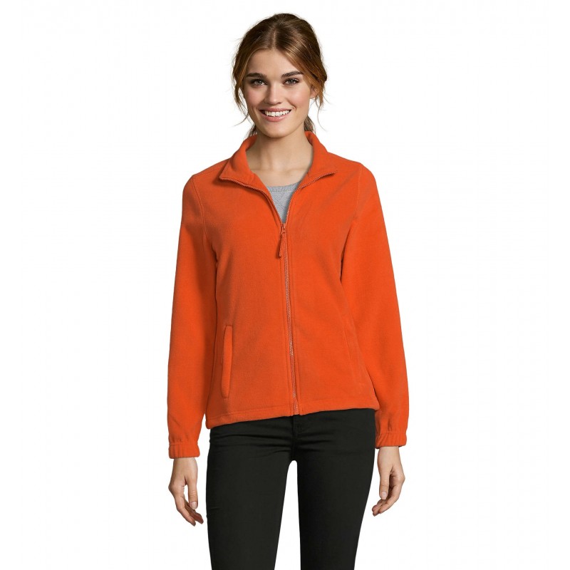 Sol's - Veste micropolaire zippée femme NORTH WOMEN - Orange
