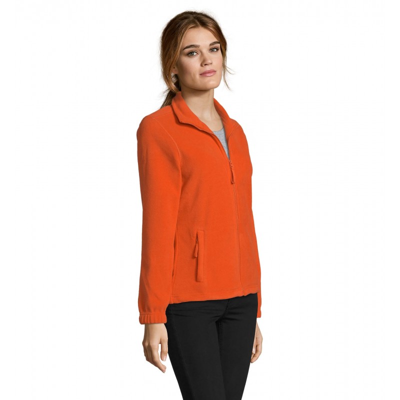 Sol's - Veste micropolaire zippée femme NORTH WOMEN - Orange