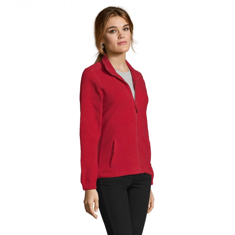 Sol's - Veste micropolaire zippée femme NORTH WOMEN - Rouge