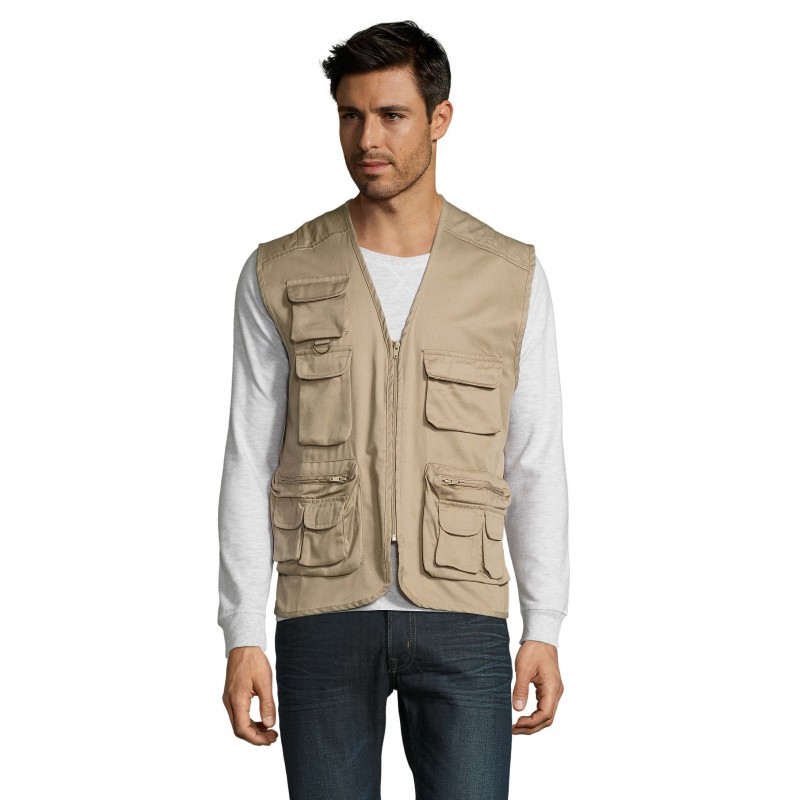 Sol's - Gilet reporter multipoches WILD - Corde
