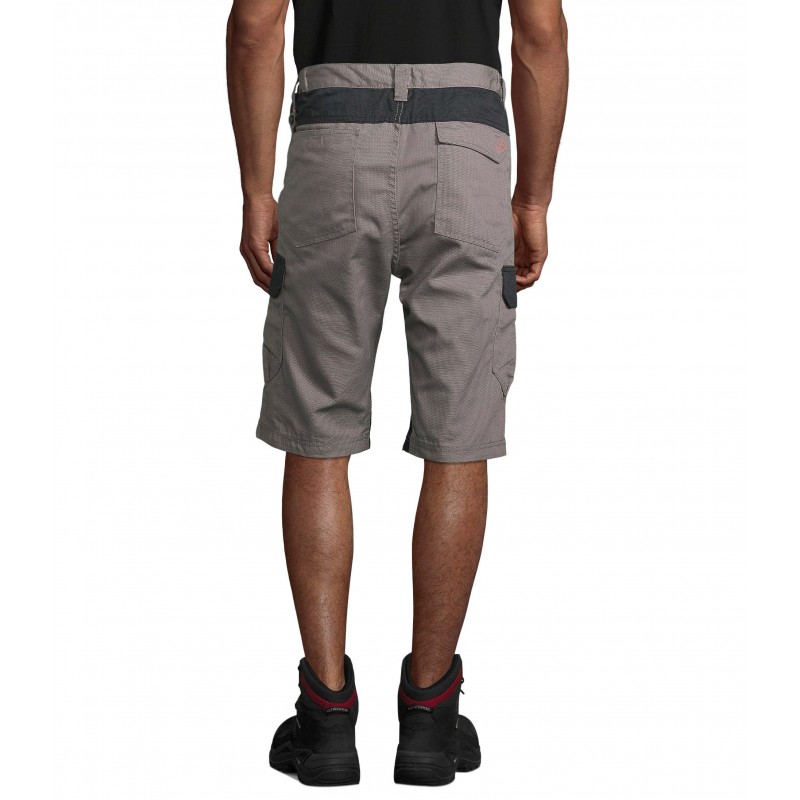 Sol's - Bermuda bicolore workwear homme IMPULSE PRO - Gris Foncé / Noir
