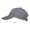 Sol's - Casquette 6 panneaux METEOR - Gris Foncé