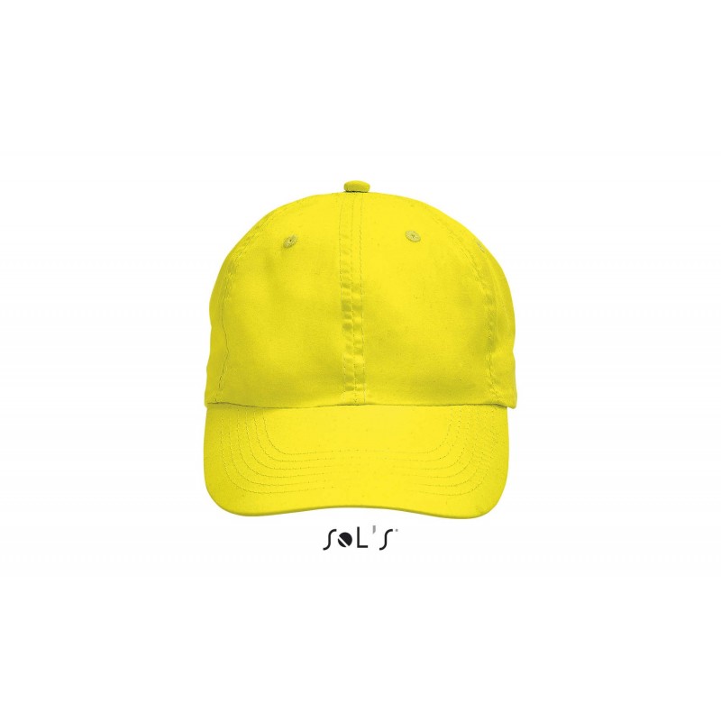 Sol's - Casquette 6 panneaux METEOR - Jaune Fluo