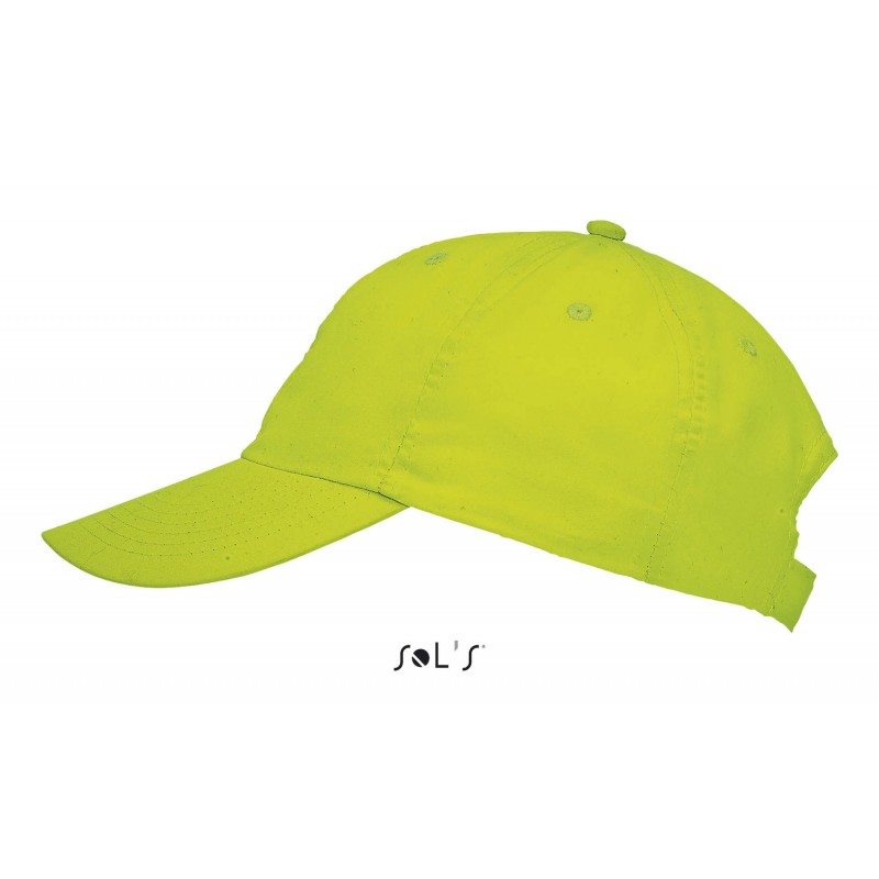 Sol's - Casquette 6 panneaux METEOR - Vert Fluo