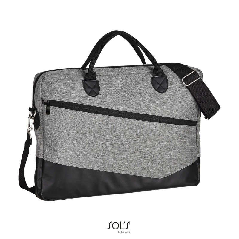 Sol's - Porte document en polyester 600d MANHATTAN - Gris Chiné