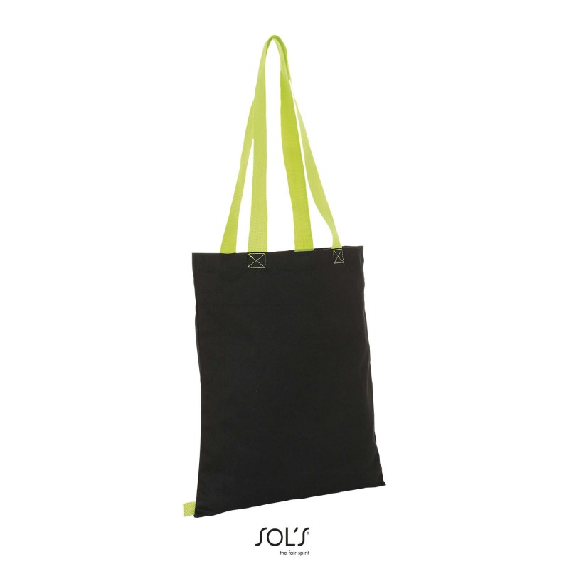 Sol's - Sac shopping HAMILTON - Noir / Lime Fluo
