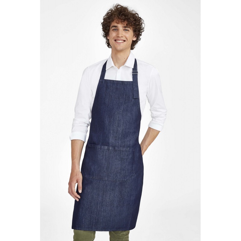 Sol's - Tablier long en denim avec poche GRANT