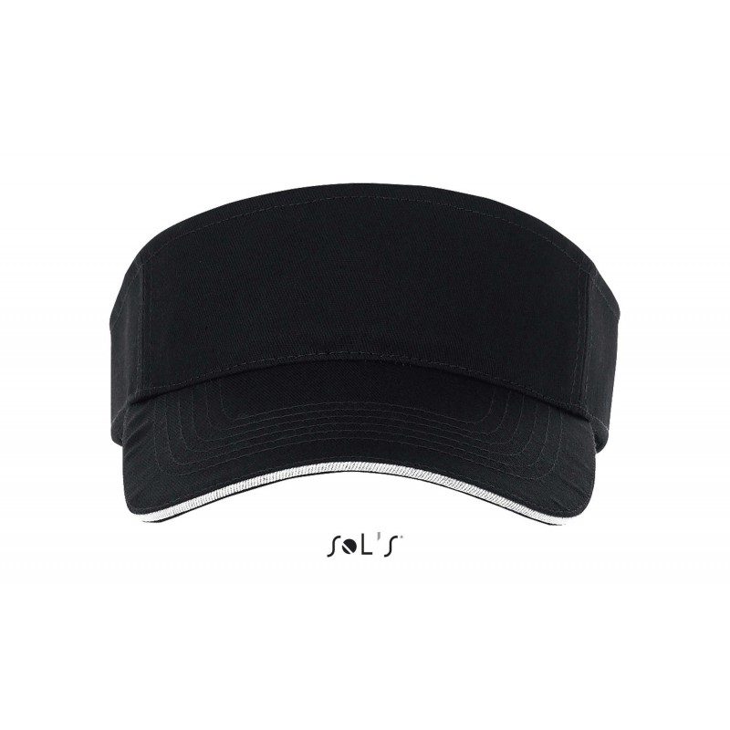 Sol's - Visière unisexe ACE - Noir / Blanc
